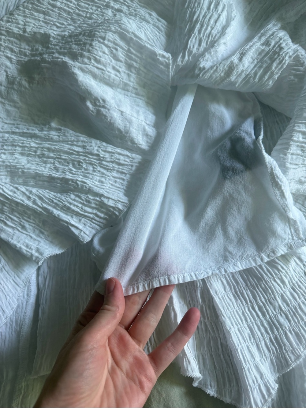 Urban Outfitters White Mini Ruffle Dress - Picture 5 of 7
